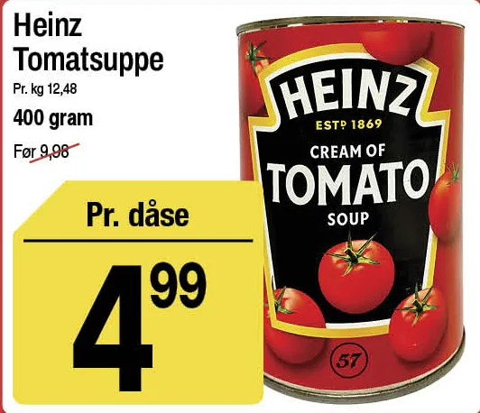 Heinz Tomatsuppe – produktbillede