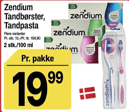 Zendium Tandbørster, Tandpasta – produktbillede