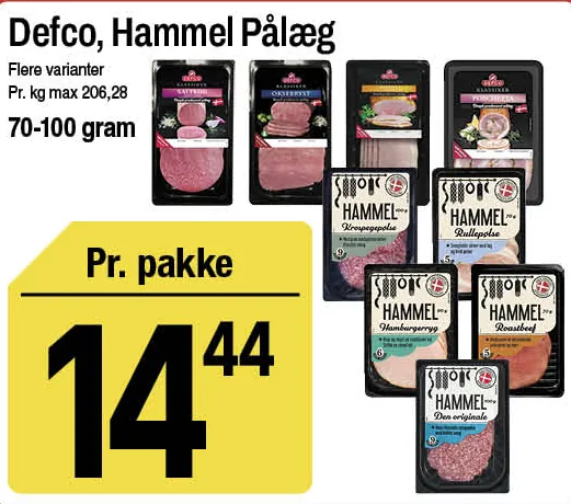 Defco, Hammel Pålæg – produktbillede