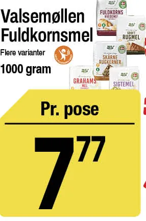 Valsemøllen Fuldkornsmel – produktbillede