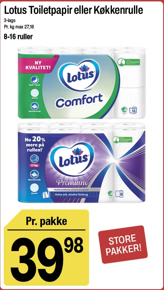 Lotus Toiletpapir eller Køkkenrulle