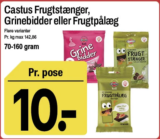 Castus Frugtstænger, Grinebidder eller Frugtpålæg – produktbillede