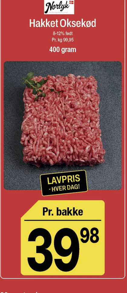 Hakket Oksekød – produktbillede