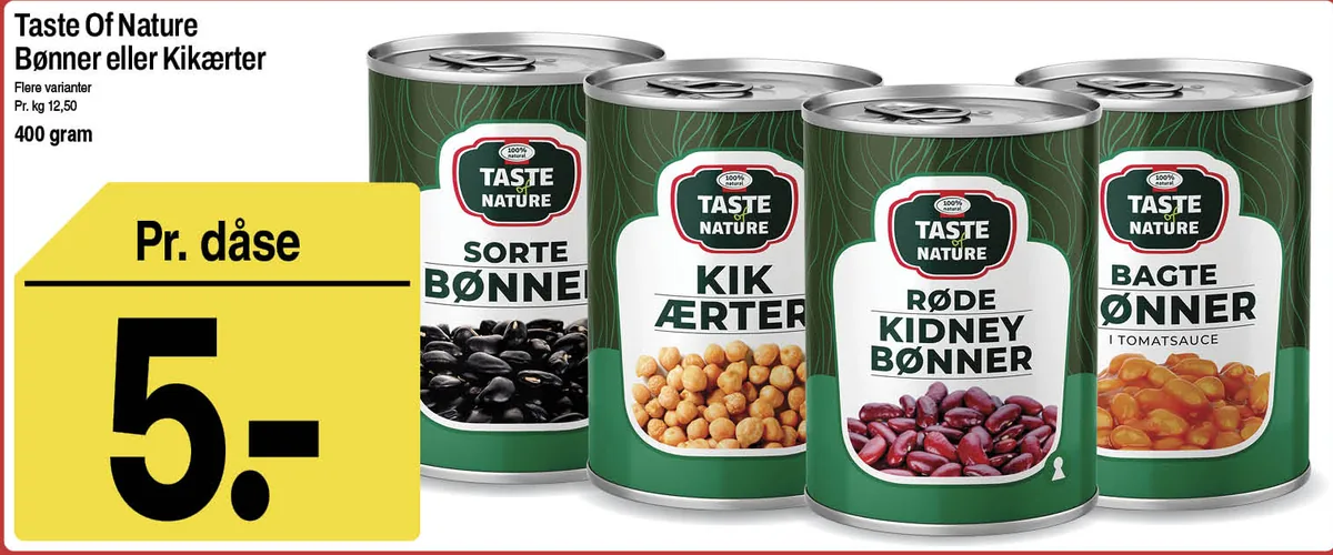 Taste Of Nature Bønner eller Kikærter – produktbillede