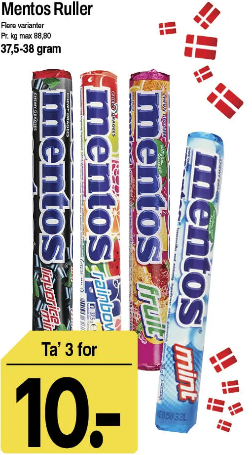 Mentos Ruller, 3 stk. – produktbillede