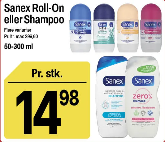 Sanex Roll-On eller Shampoo