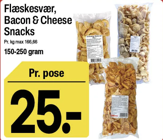 Flæskesvær, Bacon & Cheese Snacks
