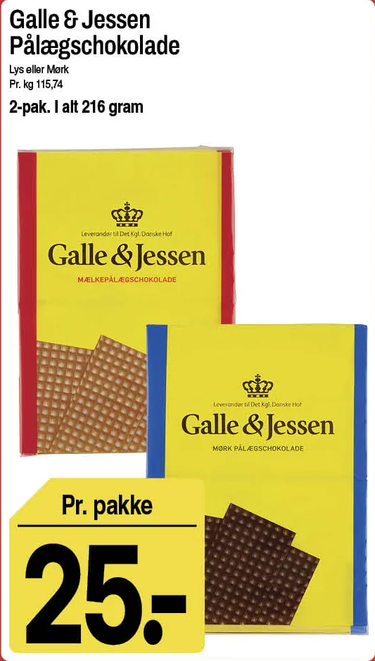 Galle & Jessen Pålægschokolade