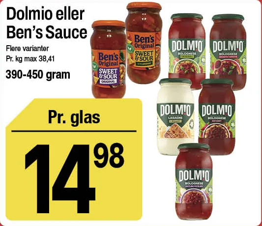 Dolmio eller Ben's Sauce