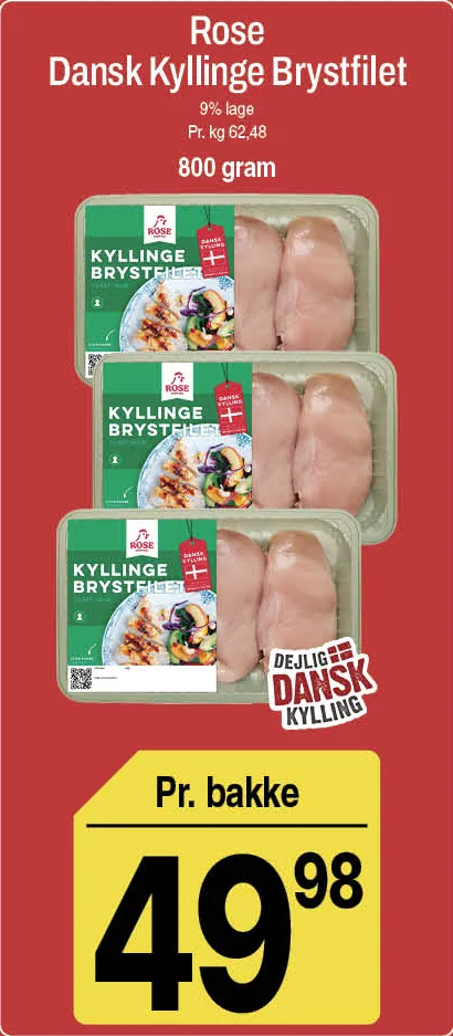 Rose Dansk Kyllinge Brystfilet