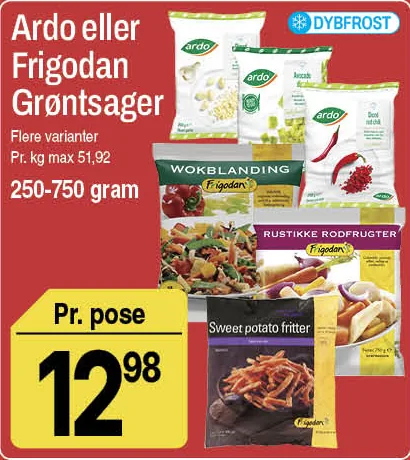 Ardo eller Frigodan Grøntsager