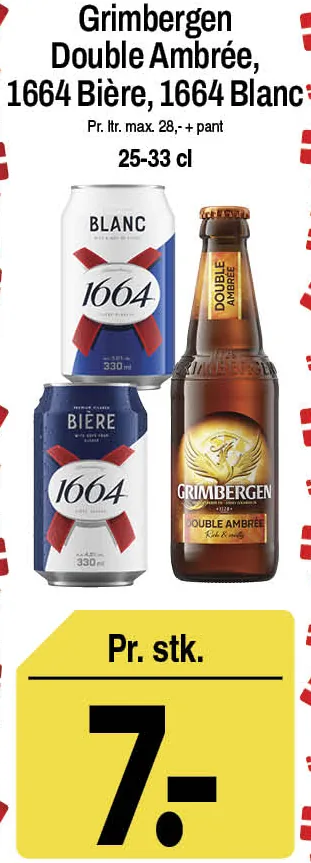 Grimbergen Double Ambrée, 1664 Bière, 1664 Blanc – produktbillede