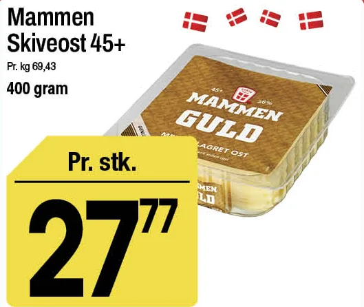 Mammen Skiveost 45+ – produktbillede