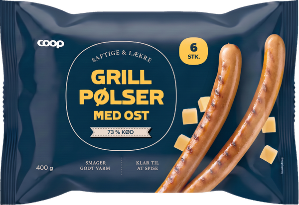 COOP GRILL PØLSE MED OST 400 G