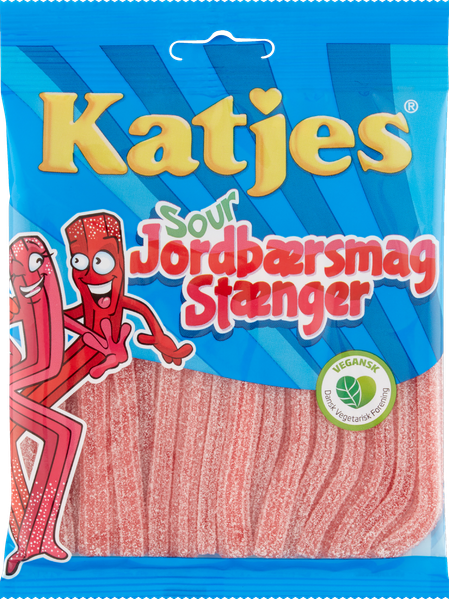 KATJES SOUR JORDBÆRSMAG STÆNGER