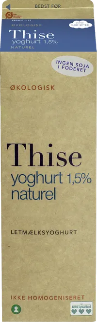ØKO THISE YOGHURT NATUREL 1,5% – produktbillede
