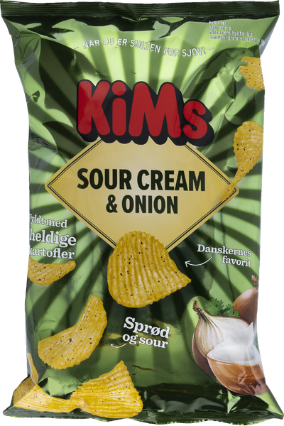 KIMS CHIPS SOUR CREAM & ONION – produktbillede