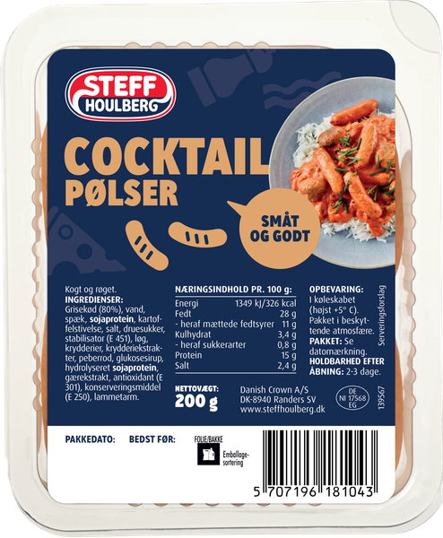COCKTAILPØLSER STEFF 200 G