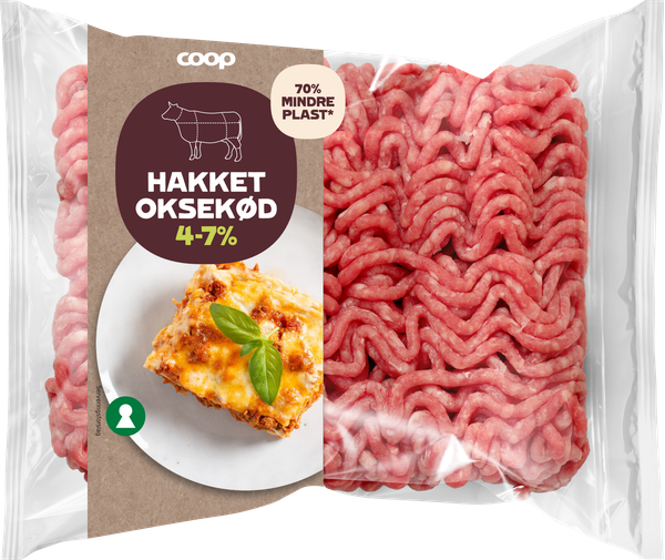COOP HAKKET OKSEKØD 4-7% 400 G