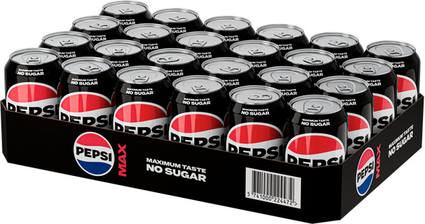 1/4 PL PEPSI MAX 24 X 33 CL – produktbillede
