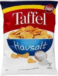 TAFFEL DIPCHIPS MED HAVSALT 175 G – produktbillede