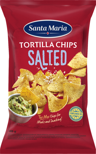 SANTA MARIA TORTILLA CHIPS SALT – produktbillede