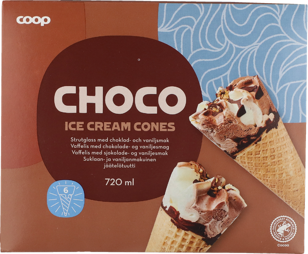 COOP CHOKOLADE ISVAFLER 720 ML 6-PAK