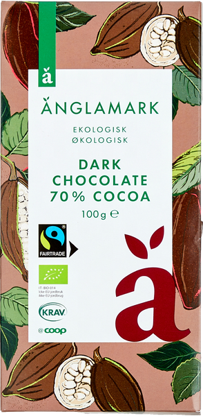 ØKO ÄNGLAMARK DARK CHOCOLATE 70% 100 G