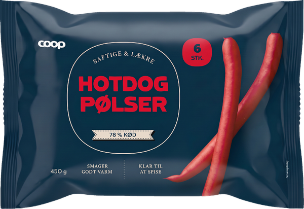 COOP HOT DOG PØLSE 450 G