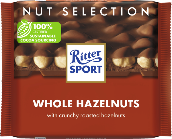 RITTERSPORT MÆLK NØD DK KONFEKTURE 100 G