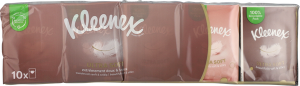 KLEENEX ULTRASOFT LOMMEPAK 10
