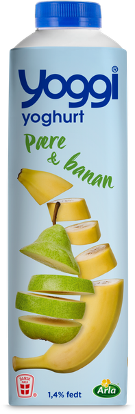 YOGGI YOGHURT PÆRE/BANAN 1,4% – produktbillede