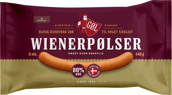 GØL WIENERPØLSER TULIP 440 G – produktbillede