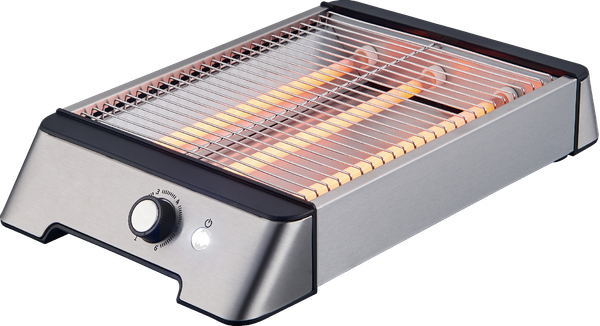 FLAD BRØDRISTER STÅL MED TIMER 1000W