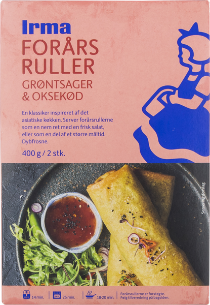 IRMA FORÅRSRULLER MED OKSEKØD 400G