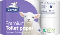 LAMBI TOILETPAPIR PREMIUM 4 LAG 6 RL – produktbillede