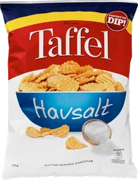 TAFFEL DIPCHIPS MED HAVSALT 175 G – produktbillede