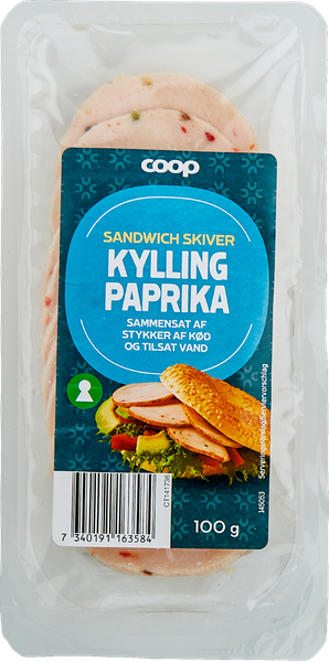 COOP SANDWICH KYLLING SKIVER PEBER URTER