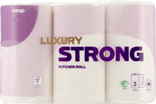 COOP LUXURY STRONG KØKKENRULLE 4LAG – produktbillede