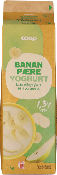COOP YOGHURT PÆRE/BANAN 1,3%
