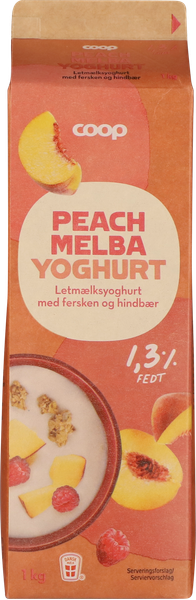 COOP YOGHURT PEACH/MELBA 1,3%
