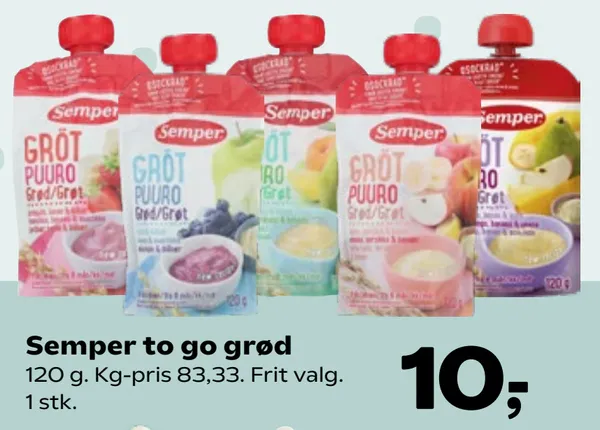 Semper Grød Smoothie Pære