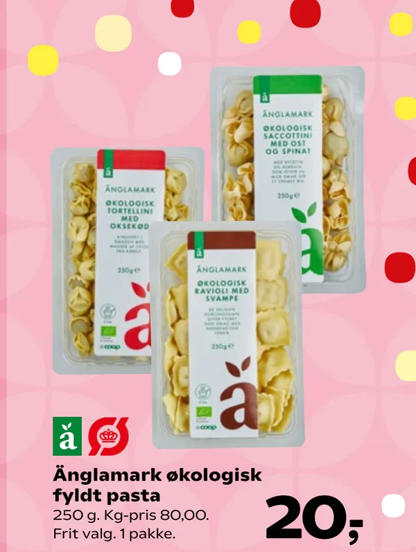 Änglamark økologisk fyldt pasta