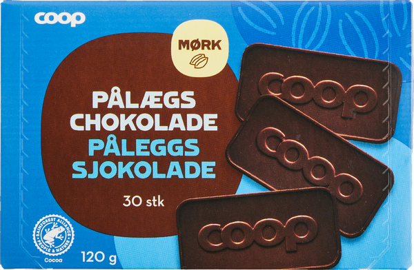 COOP PÅLÆGSCHOKOLADE MØRK 120 G