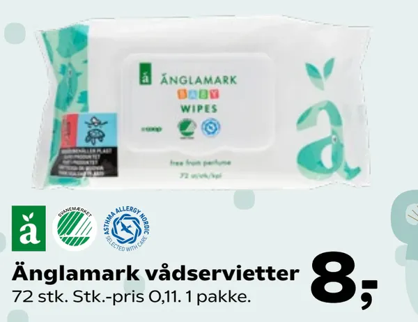 Änglamark vådservietter