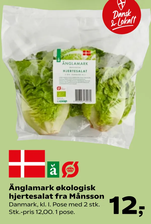 Änglamark økologisk hjertesalat fra Månsson