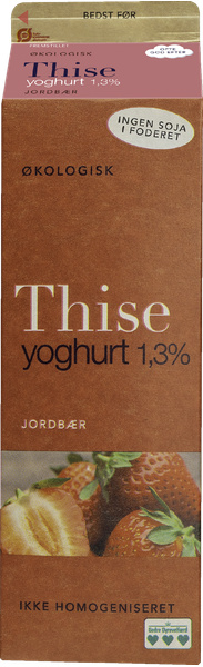 ØKO THISE YOGHURT JORDBÆR 1,3% – produktbillede