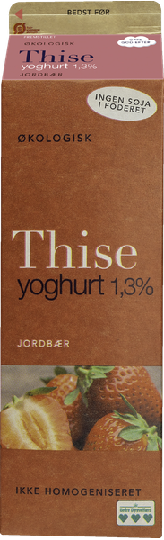 ØKO THISE YOGHURT JORDBÆR 1,3%