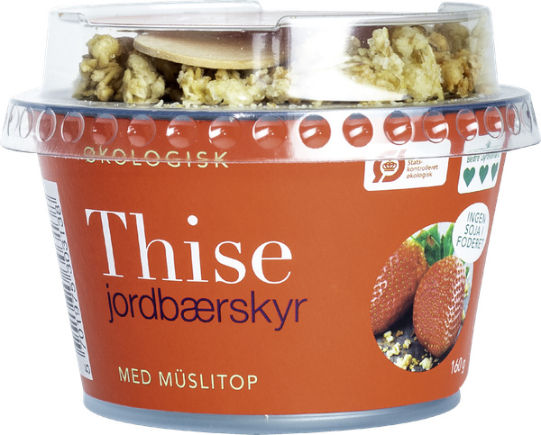 ØKO THISE SKYR JORDBÆR/MÜSLI – produktbillede