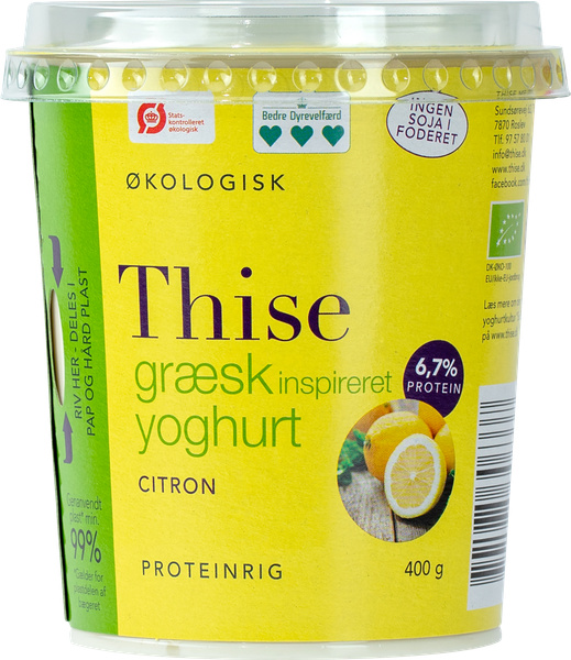 ØKO THISE YOGHURT CITRON – produktbillede